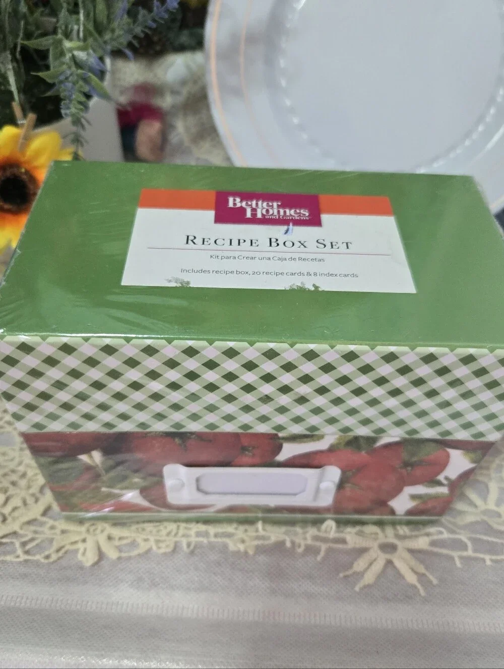 4/$15 Better Homes & Gardens Recipe Box Set | Sealed Green Vintage Cottagecore